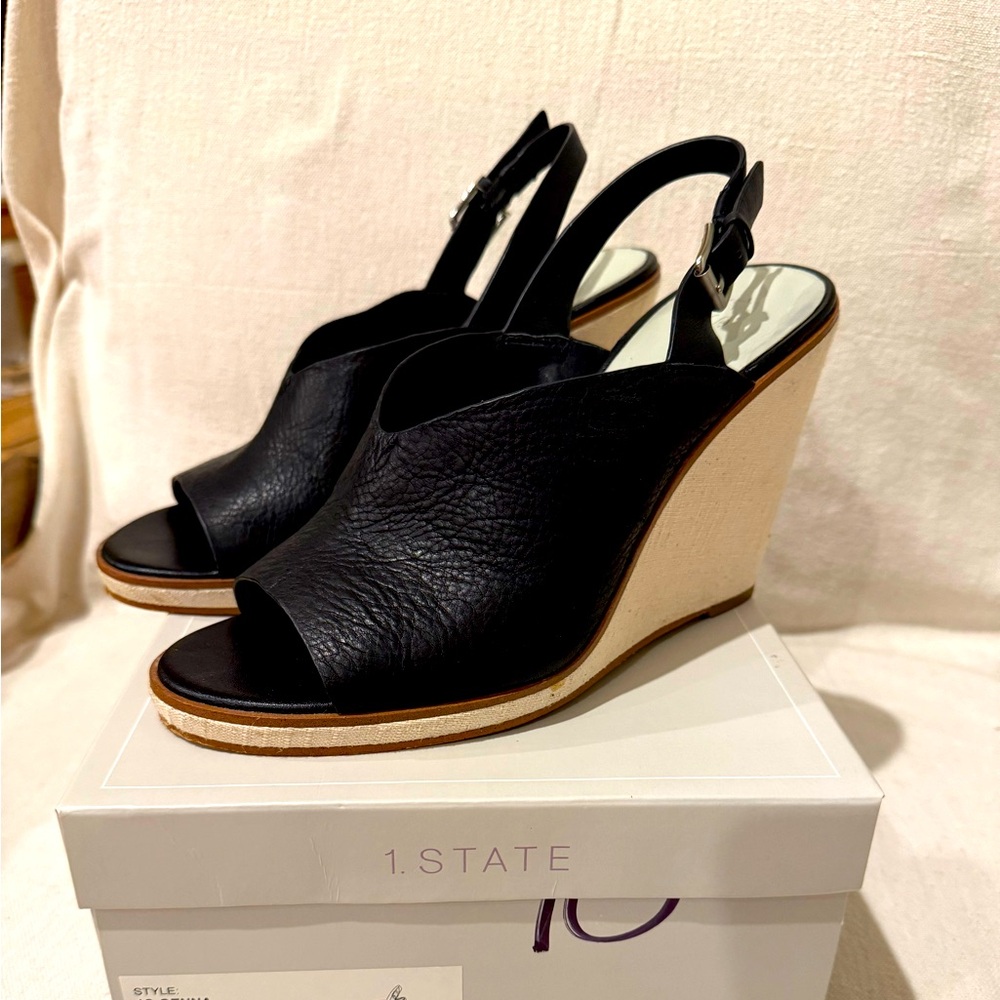 1.State (brand), black wedge heel, style: 1S-GENNA